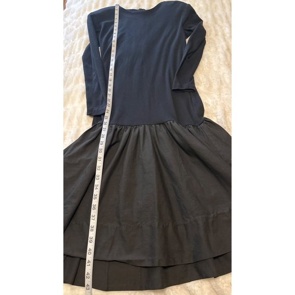 Vintage Linea Moda Brand Fit & Flare Black Dress Poly Blend Women's Size 4-READ - Picture 11 of 16